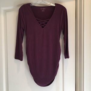 Jessica Simpson Quarter Sleeve Maternity Shirt